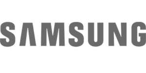 Samsung logo in bold, gray capital letters on a transparent background.