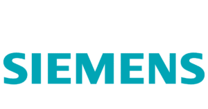 SIEMENS logo in bold turquoise text on a white background.