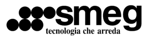The SMEG logo with black lettering and a dot design on a transparent background.